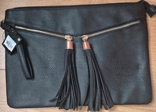Atmosphere black faux leather - faux,