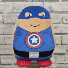 Spuddy Captain America Couch Potato S'Puddy Cushion 12" Soft Toy Plush Pocket
