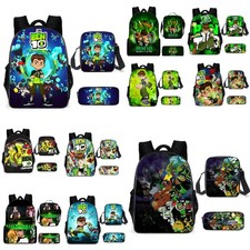 3D Ben 10 School Backpack Rucksack Insulated Lunch Bag Pencil Case Set Gift Zak