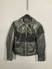 TASSELED LEATHER BIKER Jacket