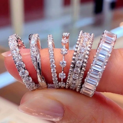 925 silver women rings - sz,