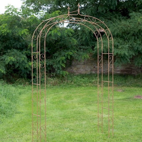 Metal garden arch rusty - metal,