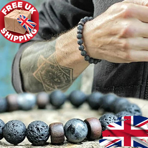 Men lava stone - men’s, bead