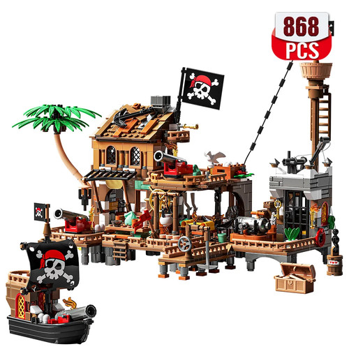 868pcs moc pirate ship - moc,