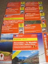 OS Ordnance Survey  Explorer / Outdoor Leisure maps - assorted editions - good