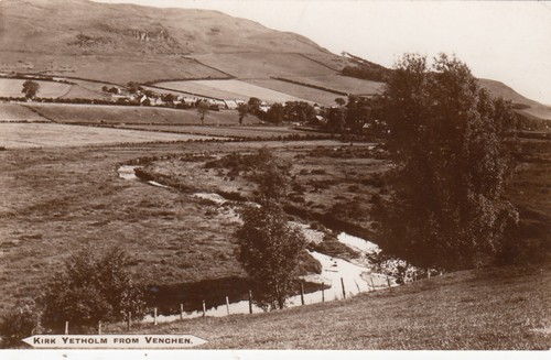 Postcard kirk yetholm from - kirk,