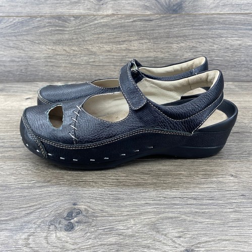 Wolky black leather - leather, jane