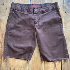 Dickies Workwear Slim Chinos Cutt-off Shorts - Brown - 30W