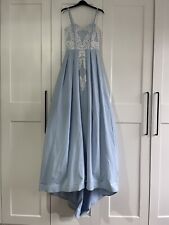 Pia Michi Blue Lace Detail Prom Dress Size 8