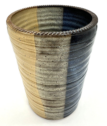 Art pottery signed crock - art,