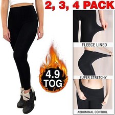 2/3/4 Pack Ladies Fleece Lined