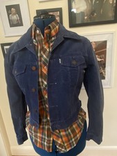 Vintage Levis Big E  Corduroy Jacket Trucker Style Navy Unisex 