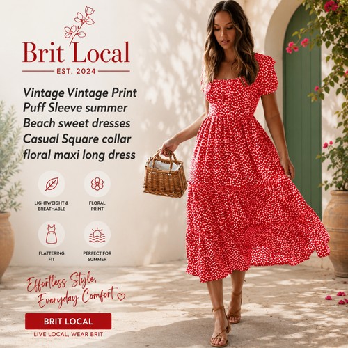 Women floral boho midi - floral,