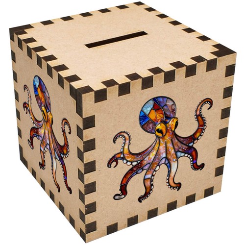 Stained glass octopus - 'stained,