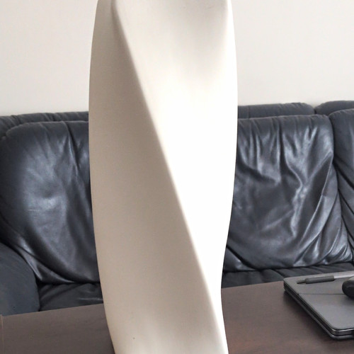 White abstract ceramic vase - ceramic,