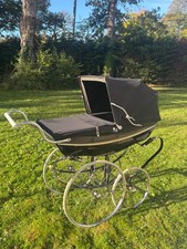 Stunning, black Silver Cross/Wilson coach-built pram: Silver Shadow