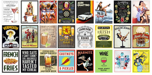 Drink signs metal plaques - drink,