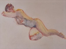  Series of  14 French Nude Charcoal & Pencil Drawings on 10 sheets of paper. 