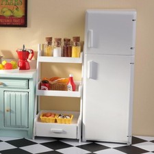 1:12 Dollhouses Kitchen Furniture Set, 36Pcs Miniature Wooden Refrigerator with