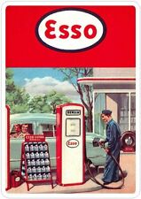 ESSO PETROL PUMP -  METAL Retro wall sign plaque GARAGE Gift A5 A4 A3