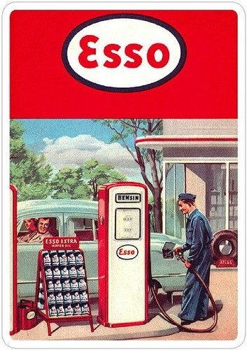 Esso petrol pump - , metal