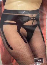 1x Pair Sheer Tan Black Mock