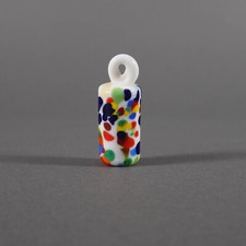 Vintage 1960s Retro Opal White & Multi-Coloured Czech Glass Light Pull NOS