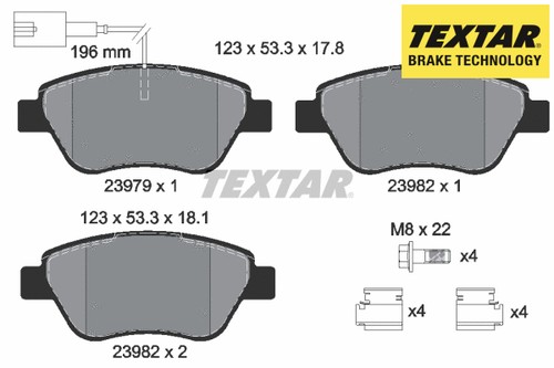 Front brake pad set disc - front,