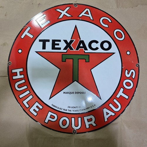 Texaco autos porcelain - texaco, enamel