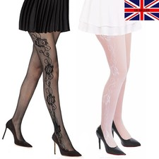 Womens White & Black Floral