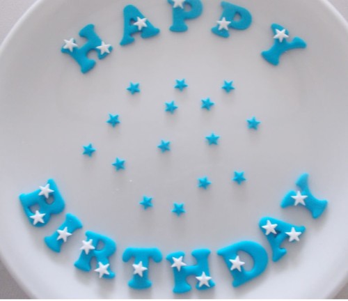 Edible sugar icing happy - edible,