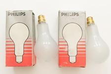 2x 500w BC/B22 Philips Pearl Photoflood Bulbs