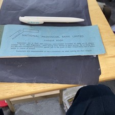 Used National Provincial Bank Empty Cheque Book