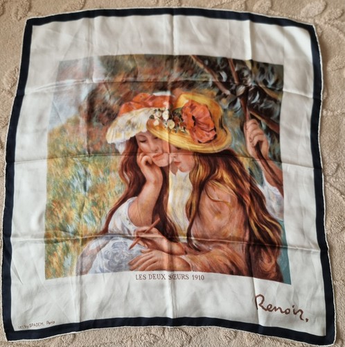 Vintage 80s renoir silk scarf - 80s,