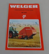 Brochure Welger High-Pressure Round Balers RP 165 Stand 09/1992