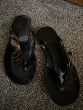 BN Ted Baker Women's  Black Jelly Flip Flops Sandals Sz 3/36