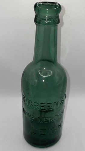 Victorian green glass - green, bottle