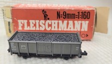 Fleischmann N Gauge 2457K SNCF Grey Coal Wagon Loaded, Boxed (Rare)