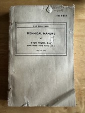 Original TM9-815 Technical Manual For Four Wheel Drive (FWD) HAR-1 Truck 1943
