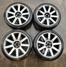 Audi TT Mk1 8N, 18x 8J RS4 9 Spoke Alloy Wheels & Tyres 5x100 Genuine