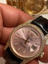 Rolex Daydate 18038 Diamond lugs  Custom diamond bezel 1982