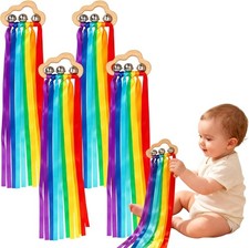 4 Pcs Rainbow Bell, Wooden