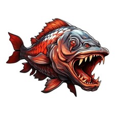 1 X Fierce Fish Decal Vinly