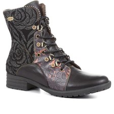 Pavers Leather Lace-Up Ankle