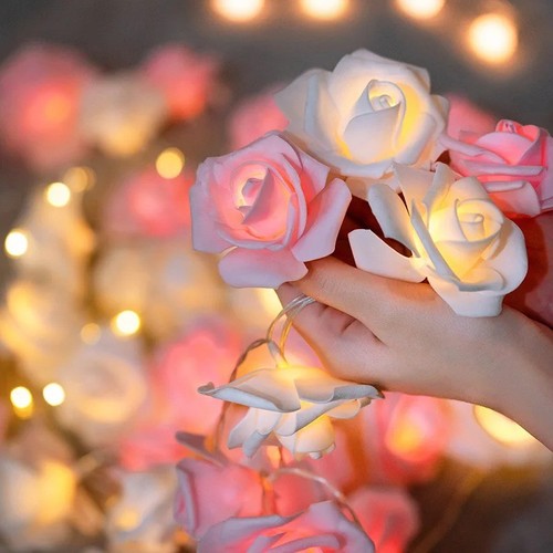 Rose flower led fairy string - rose,