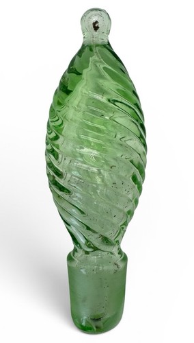 Green glass decanter stopper - glass,