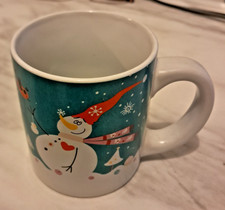 Christmas Snowman Mug Ceramic