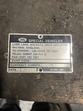 Range Rover P38 Special Vehicles Badge This Is Genuine