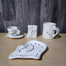 Es Cultura Salvador Dali Melting Clock Mug Cup Salt & Pepper Shaker Trinket Dish