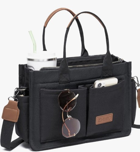 Black crossbody organizer - black,